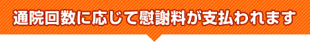 通院回数に応じて慰謝料が支払われます